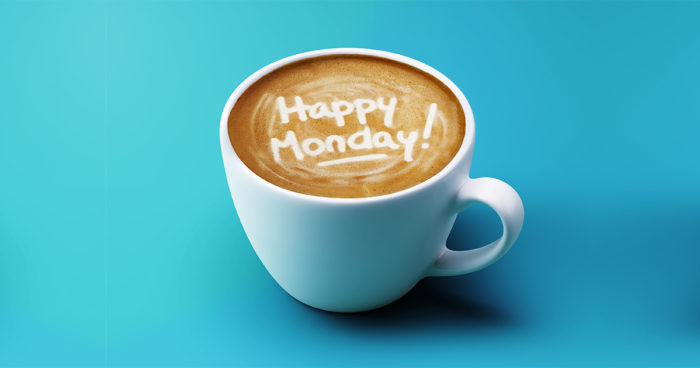 coffee mug with happy Monday on it, how to beat blue monday