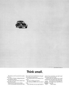 Think Small for Volkswagen Beetle (1960)