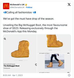 8848 round up of April Fools’ Day pranks from brands McDonald's
