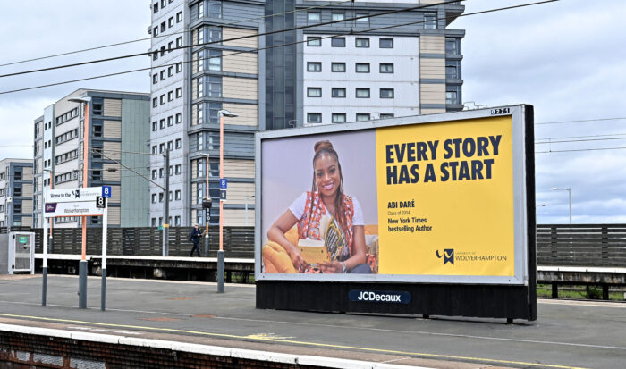 Every story has a start billboard at Wolverhampton train station